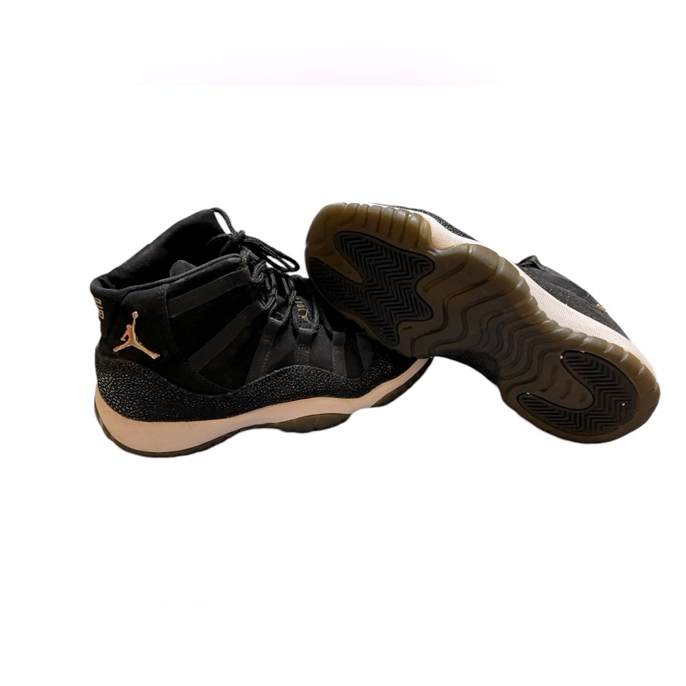 ❤️❤️ Air Jordan 11 Retro Perm HC Black & Metallic Gold With White Base